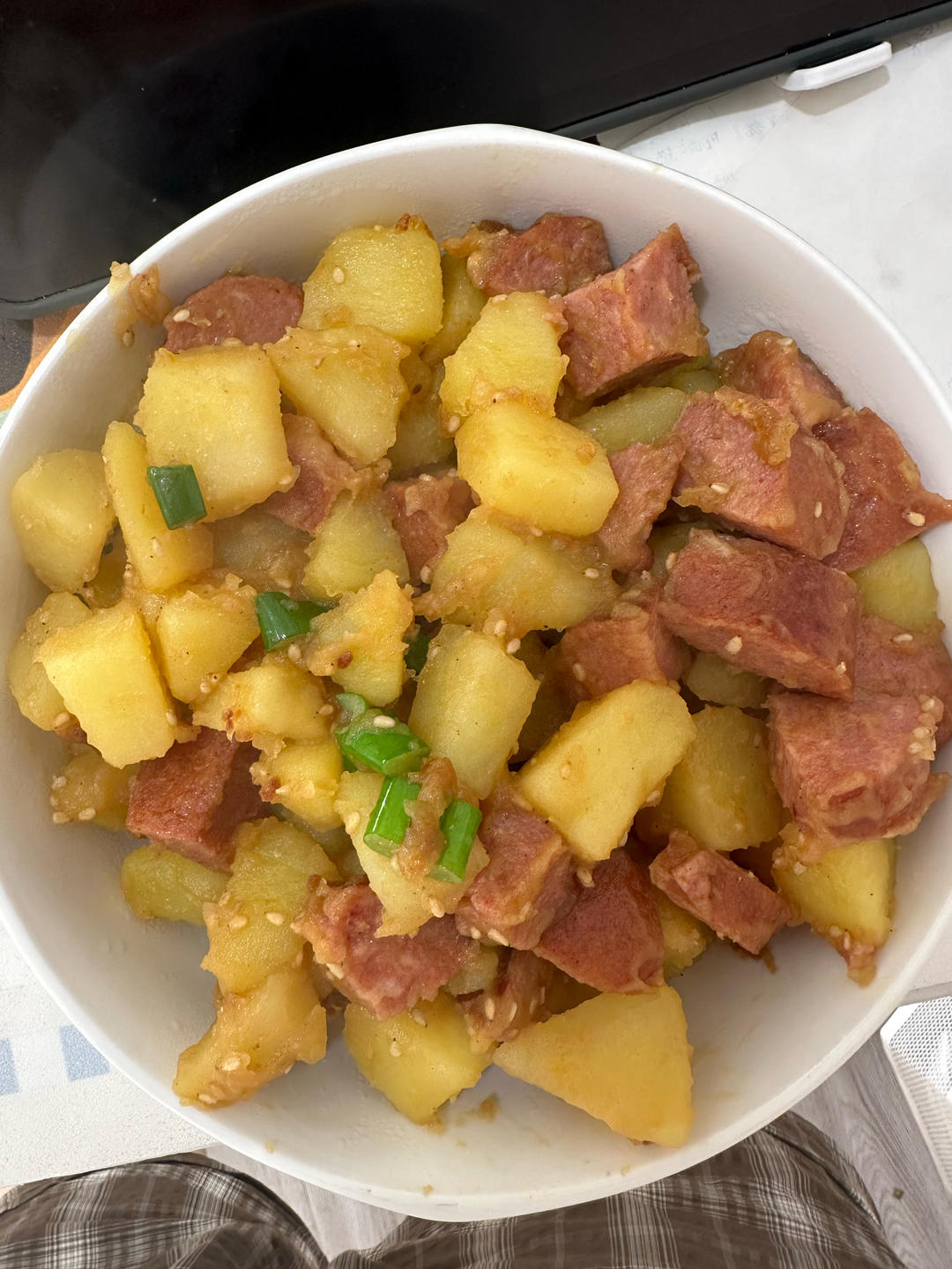 烧烤风味的土豆小香肠