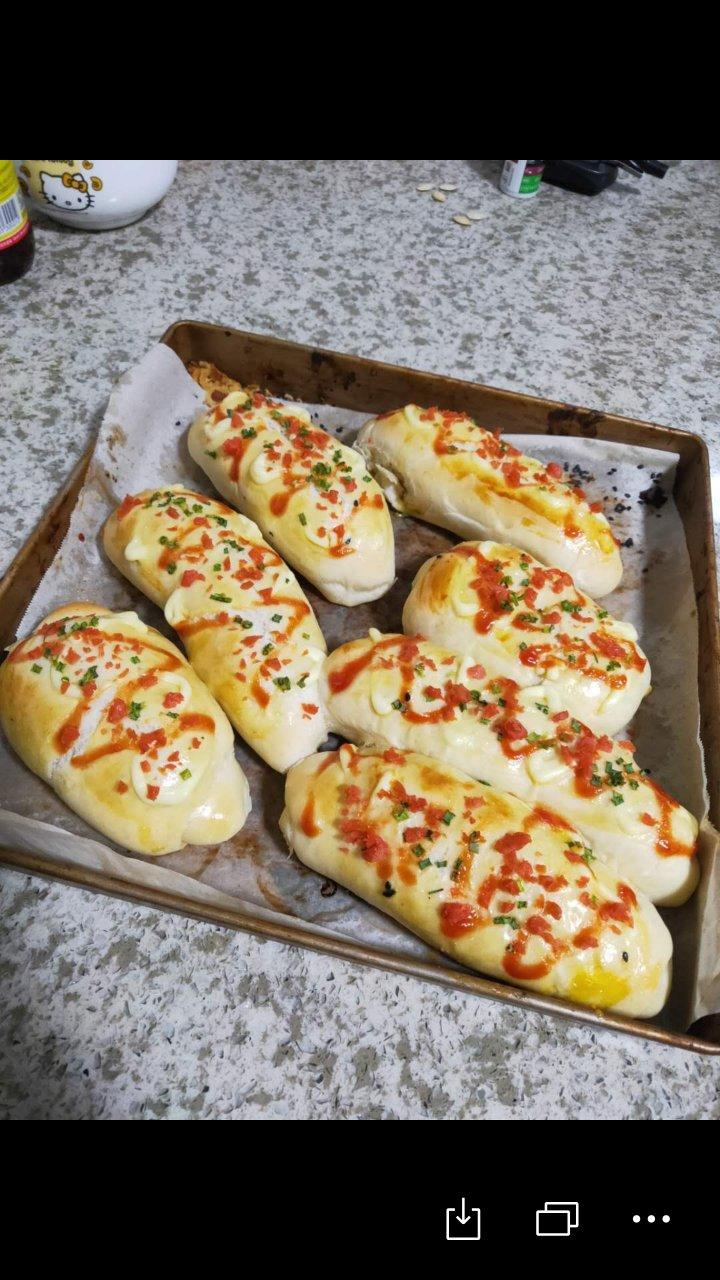 香葱火腿肉松面包