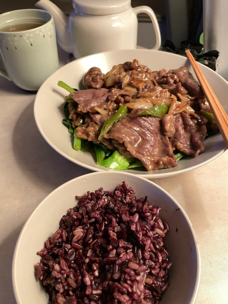 沙茶牛肉炒芥兰