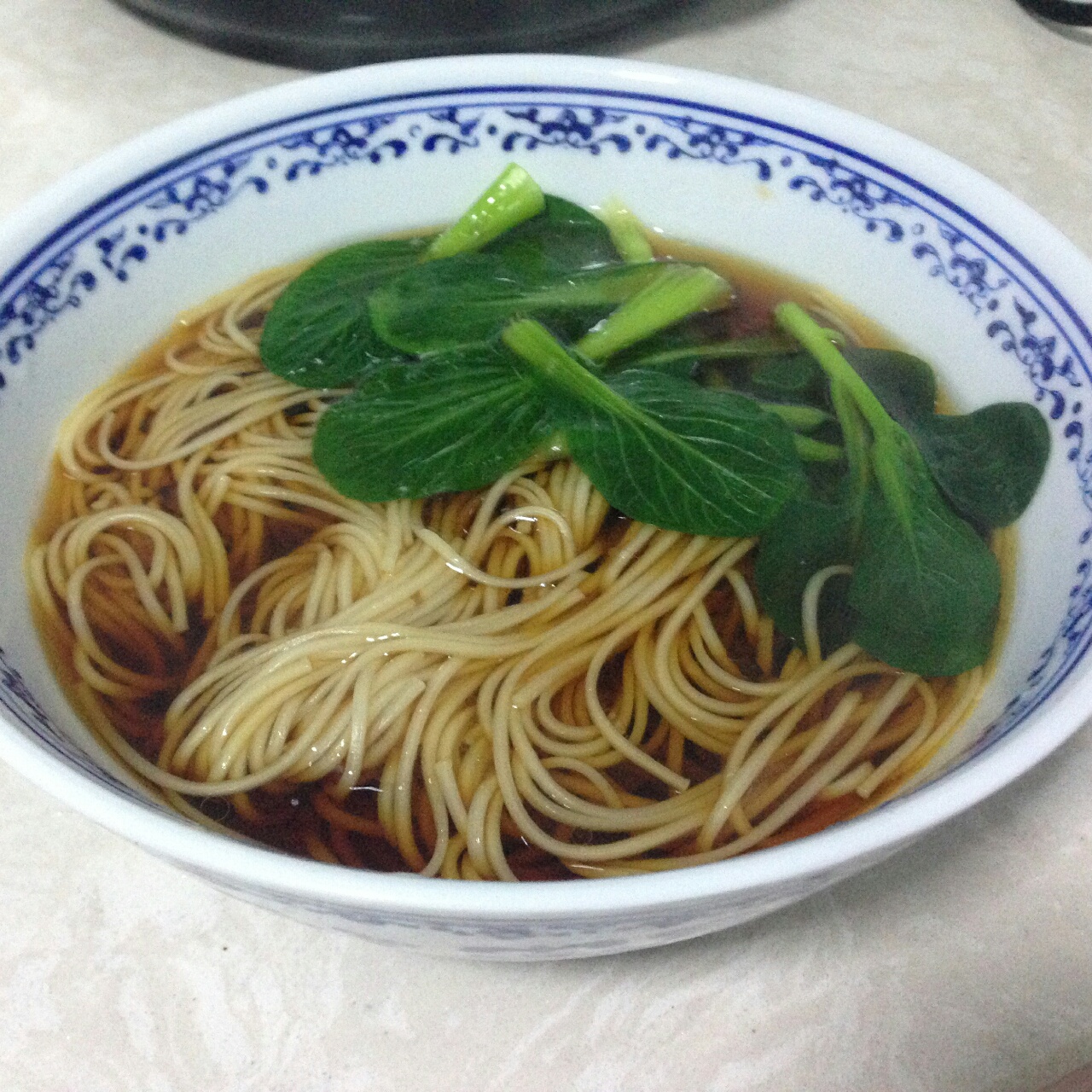 小葱麻油酱油面