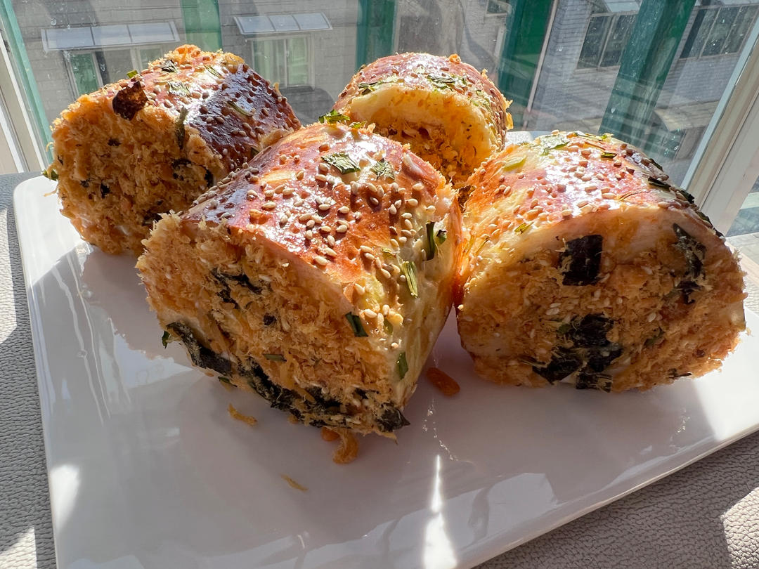 葱香肉松面包卷｜9⃣️0⃣️后小时候的味道