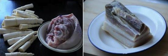 鞭笋清炖咸肉蹄髈的做法 步骤1