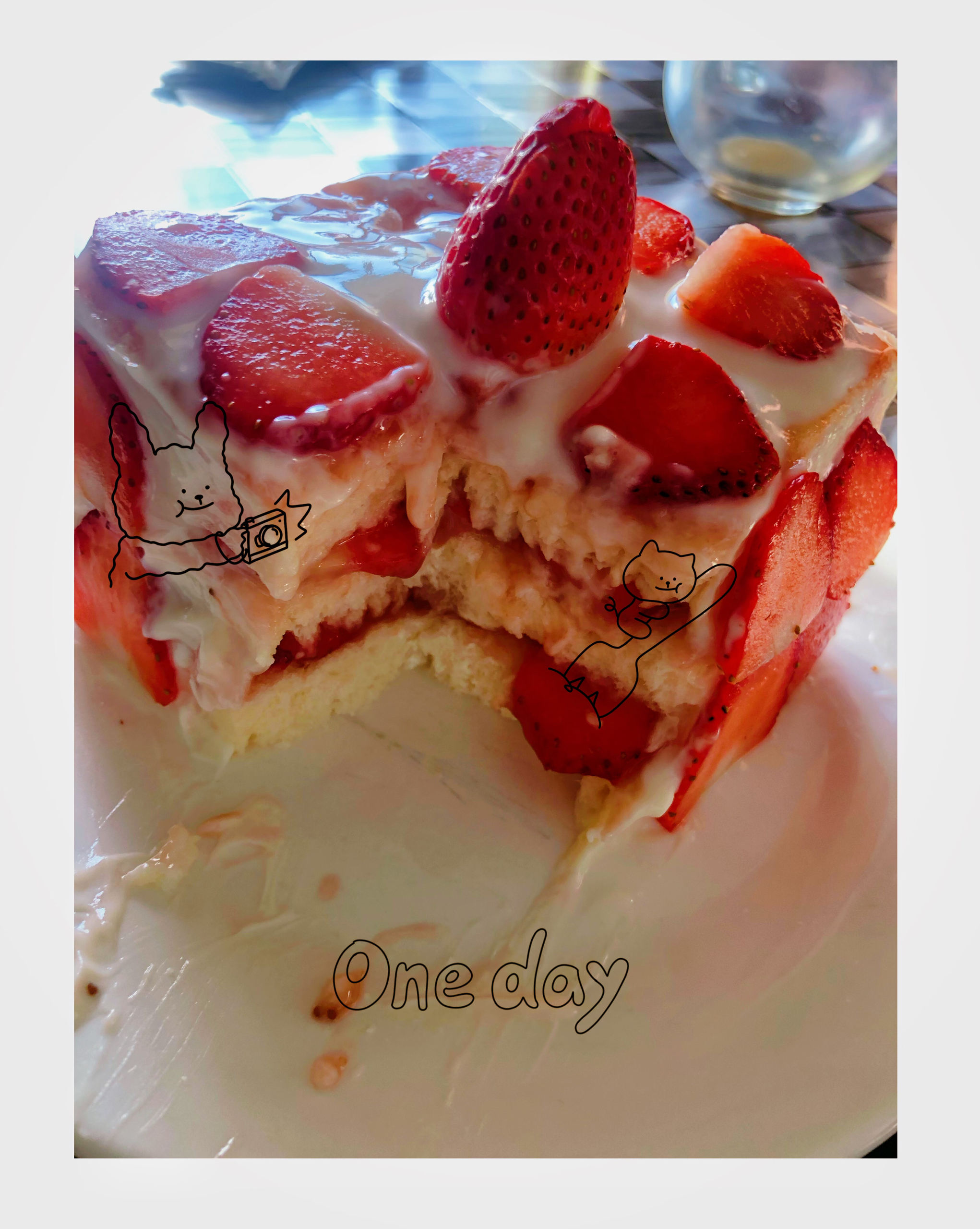 ✔️低卡减脂甜品｜🍓草莓酸奶伪蛋糕