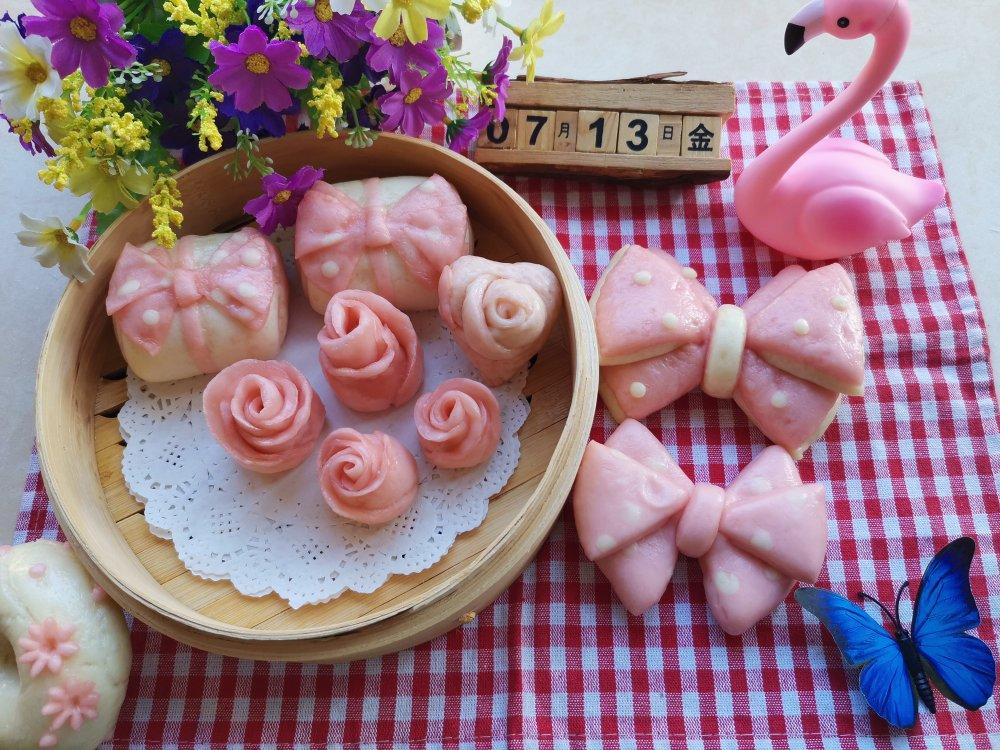 🎀超级无敌少女心！蝴蝶结馒头