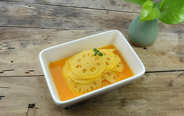 橙汁莲藕的做法