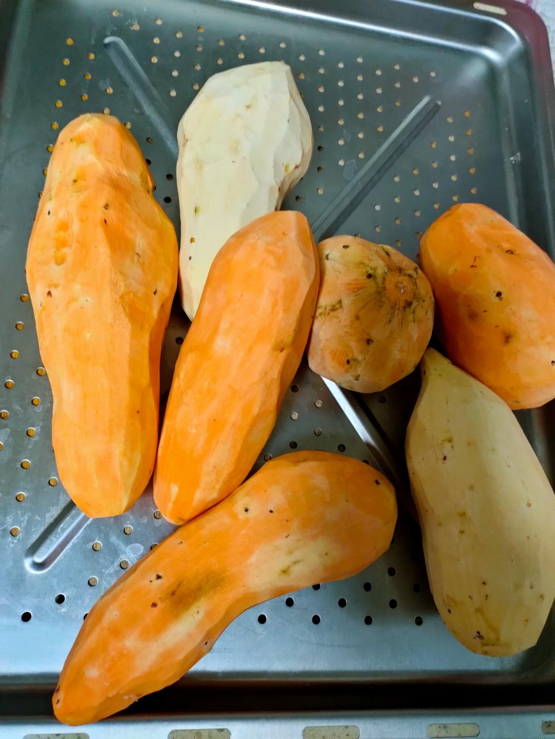 传统三蒸三晒「地瓜🍠干」软糯香甜有嚼劲儿！