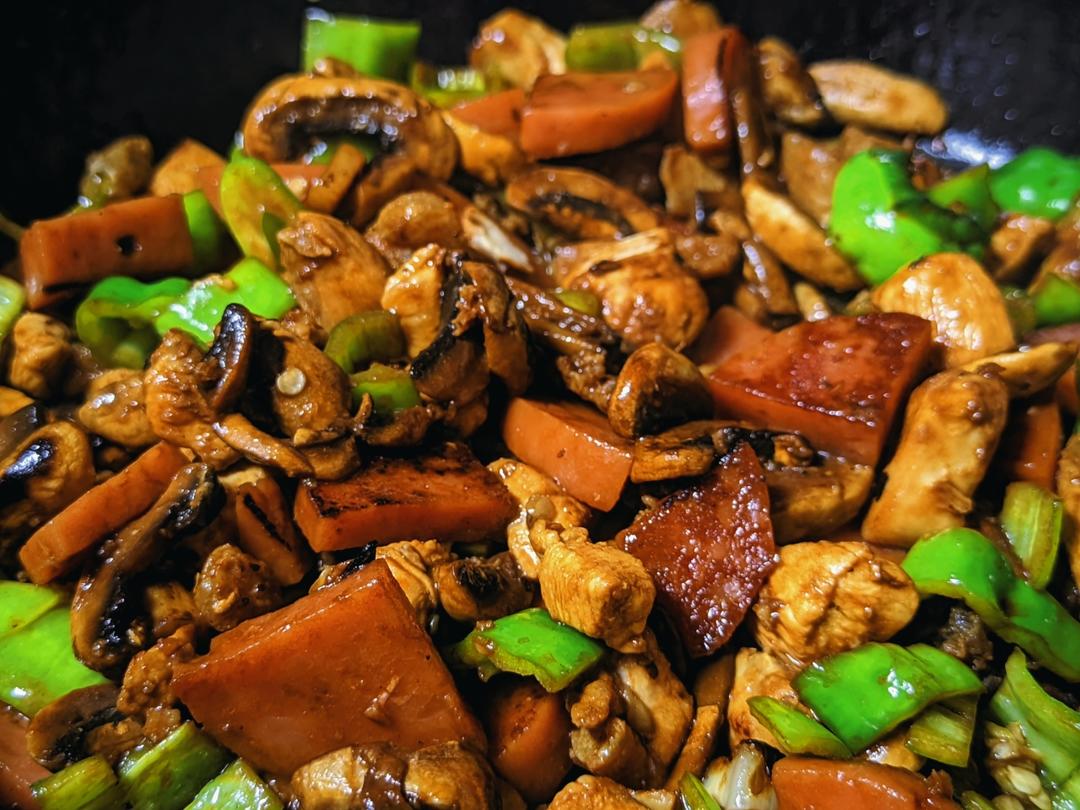 素炒鲜口蘑（白蘑菇），快手家常菜