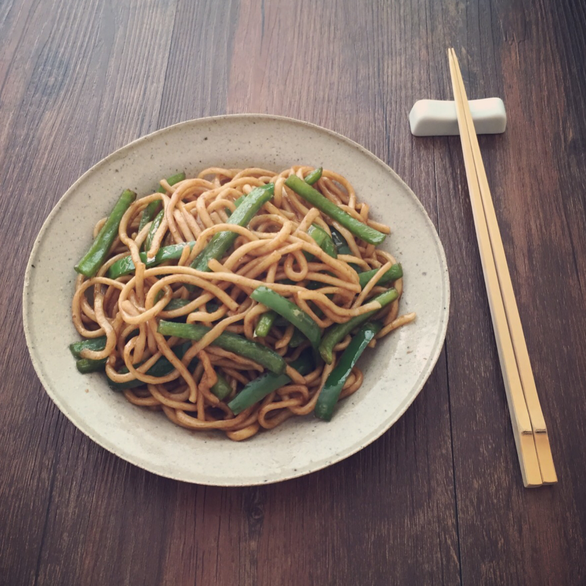 青椒肉丝炒面