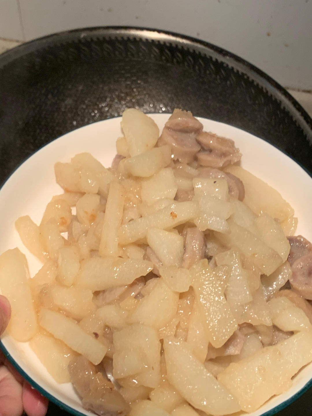 好吃到光盘的山药炒肉片