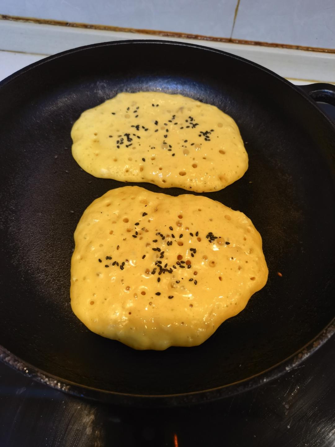 椰香酸奶香蕉松饼（无糖低脂酵母版）