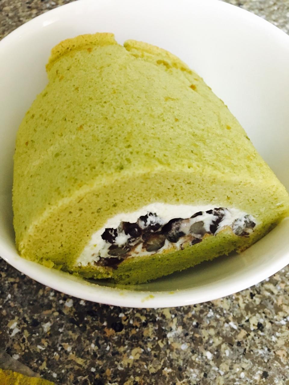 抹茶红豆蛋糕卷