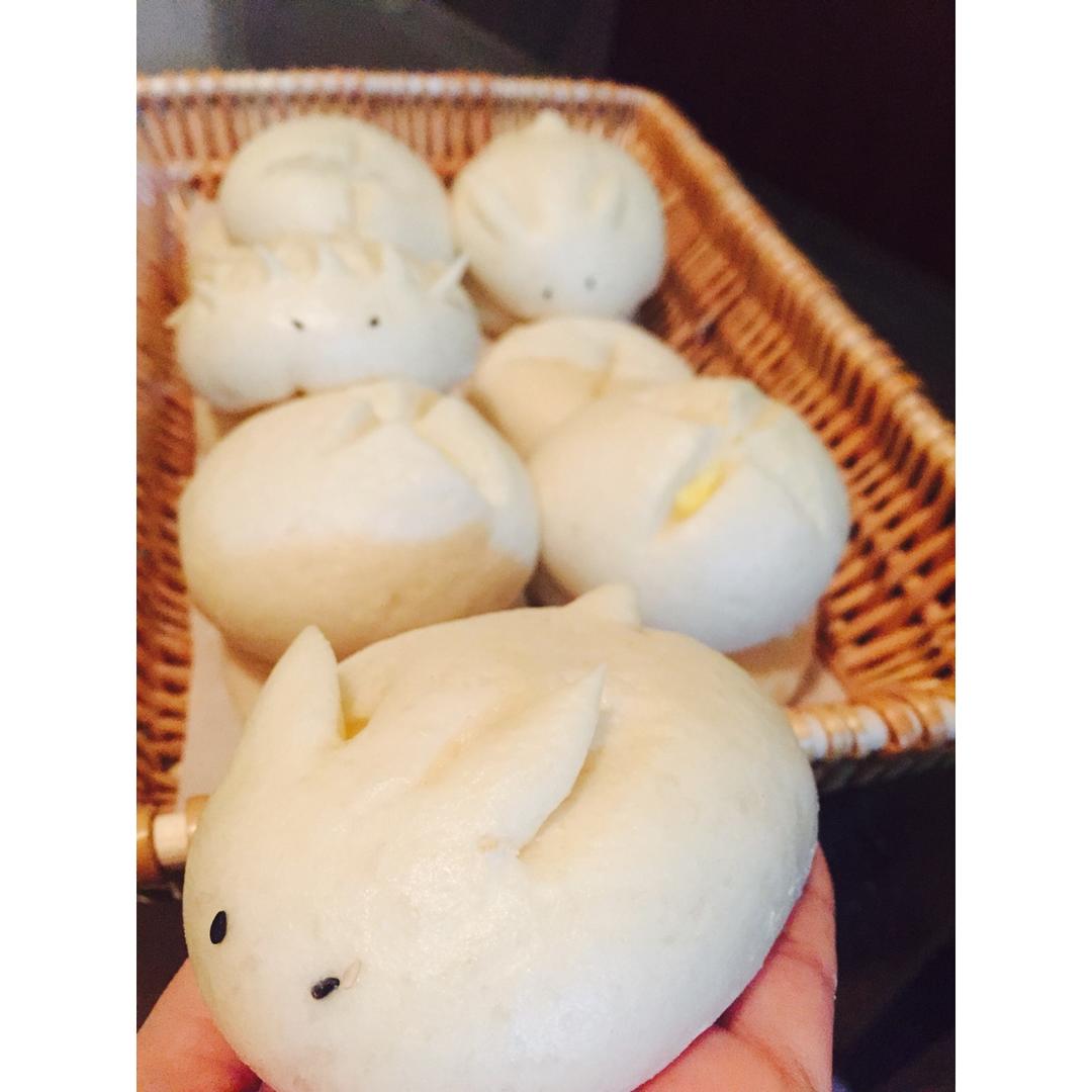 自制无油奶黄包