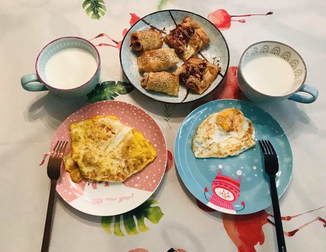 快手早餐培根卷（手抓饼版）