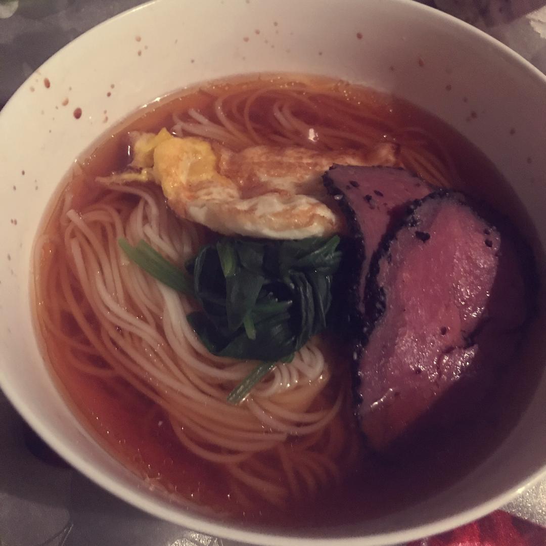 小葱麻油酱油面