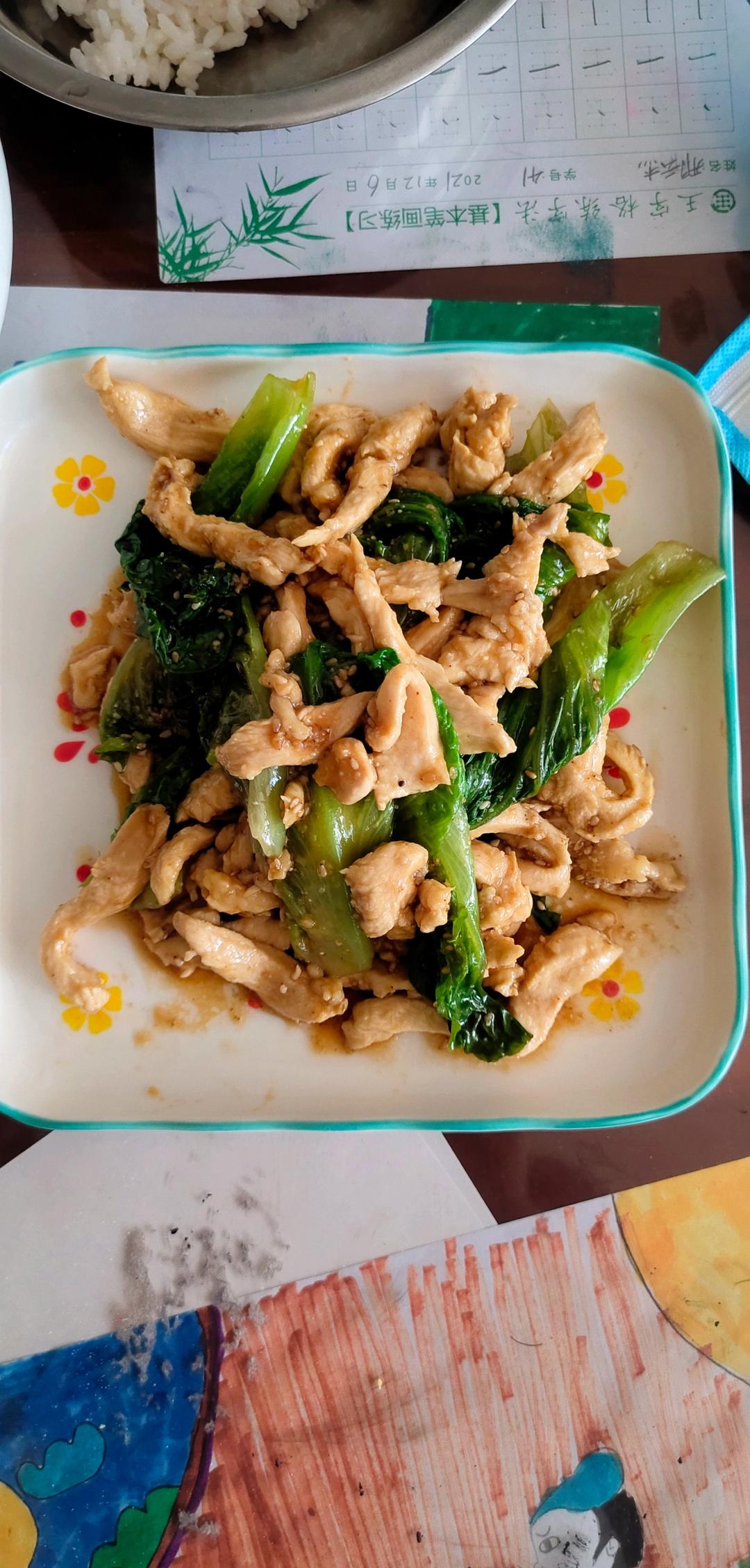 不干不柴的鸡胸肉～凉拌生菜鸡胸肉