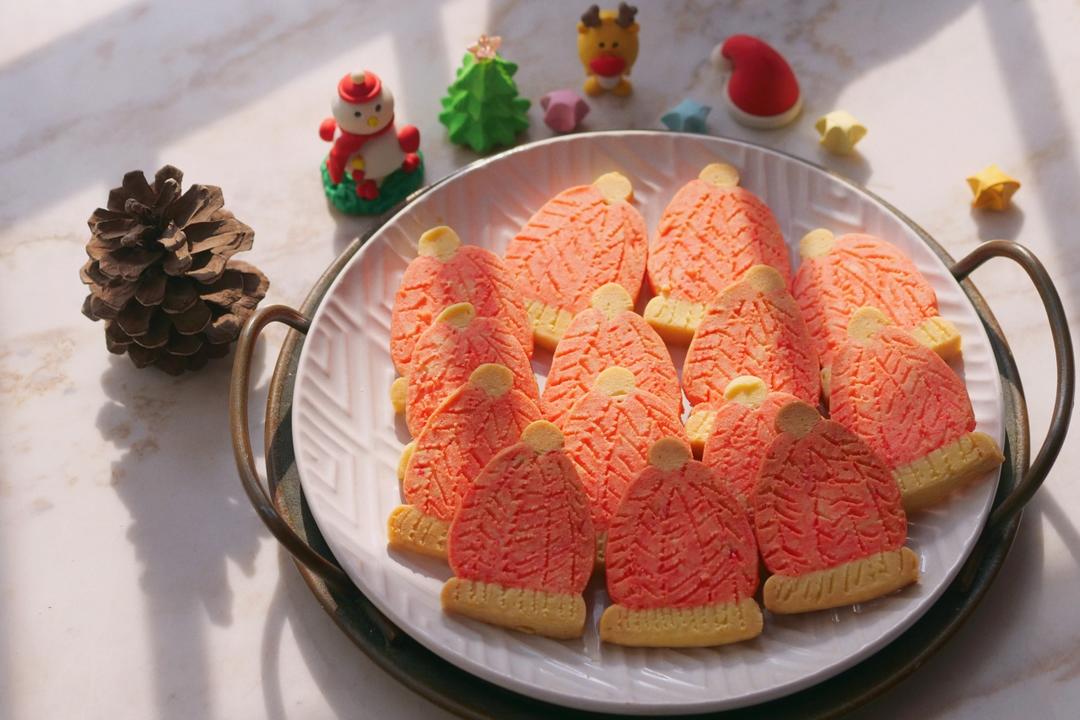 🎄无需模具|不用打发的圣诞帽曲奇饼干