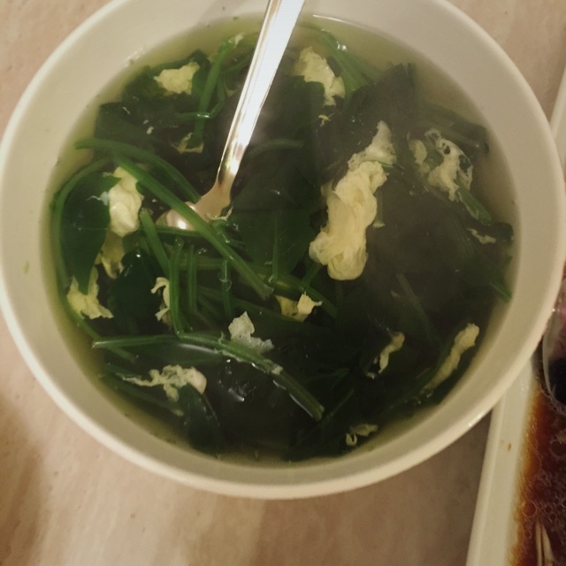 鲜蛋花菠菜汤
