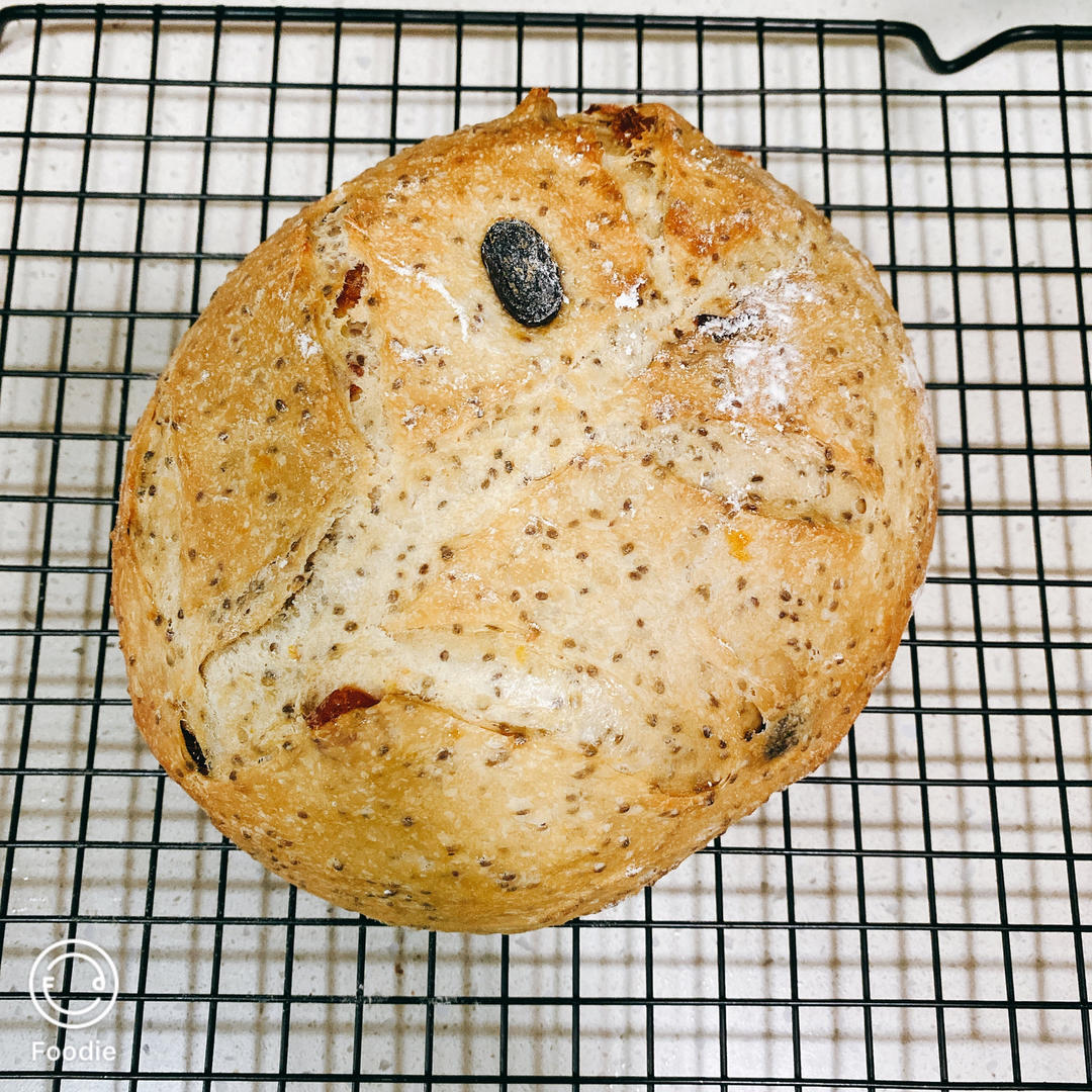 亚麻籽芒果的软欧，一个铁盆搞定