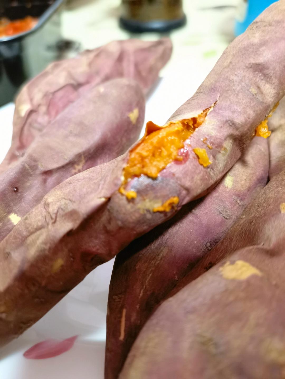 温暖的烤白薯（烤箱版）