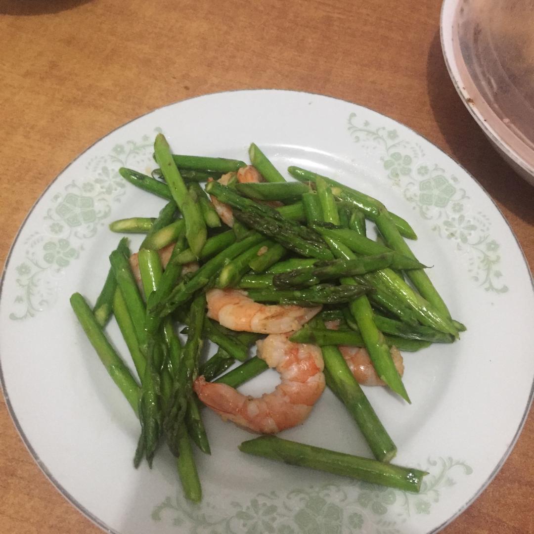 清炒芦笋虾仁