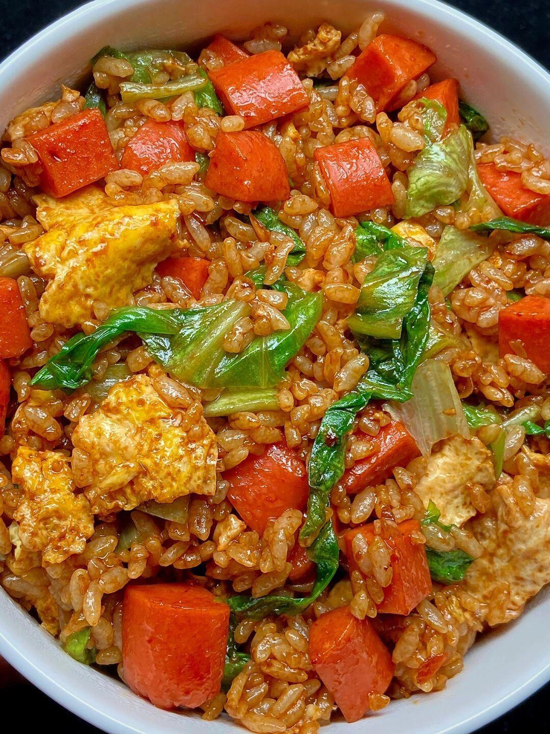 减脂人的午餐便当|生菜炒饭