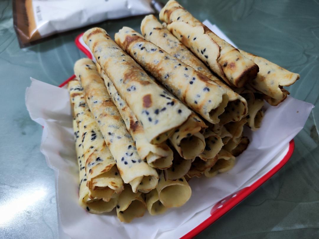 平底锅脆皮蛋卷