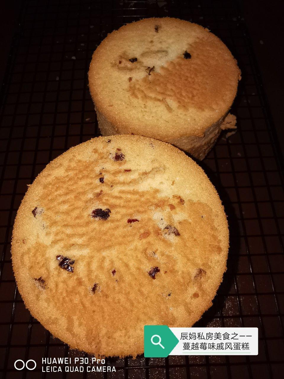 酸奶蔓越梅戚风蛋糕（六寸）