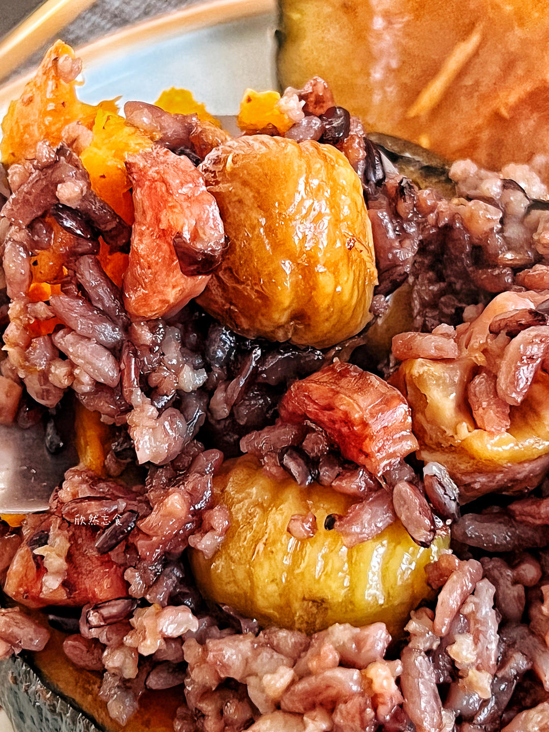 秋日限定：板栗腊肠南瓜杂粮焗饭