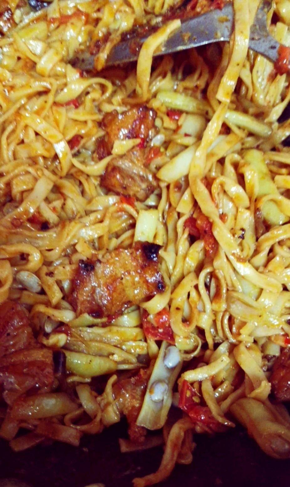 西红柿豆角蒸面