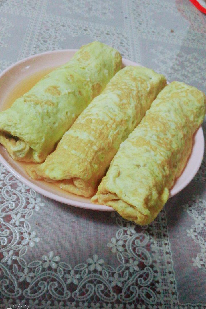 平安的春天做的蒸蛋卷