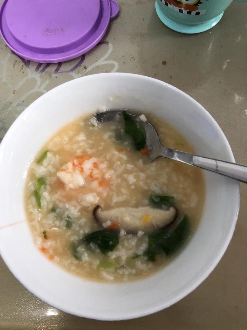 什锦蔬菜鲜虾粥