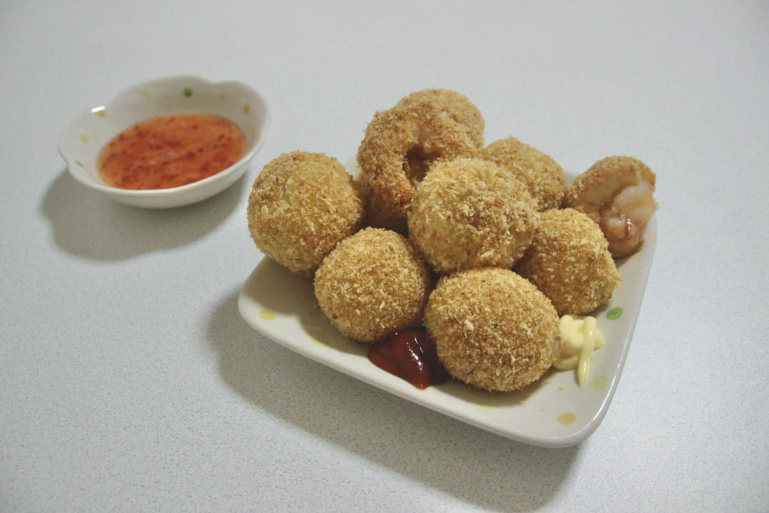 黄金土豆虾球—松下蒸烤箱SC300