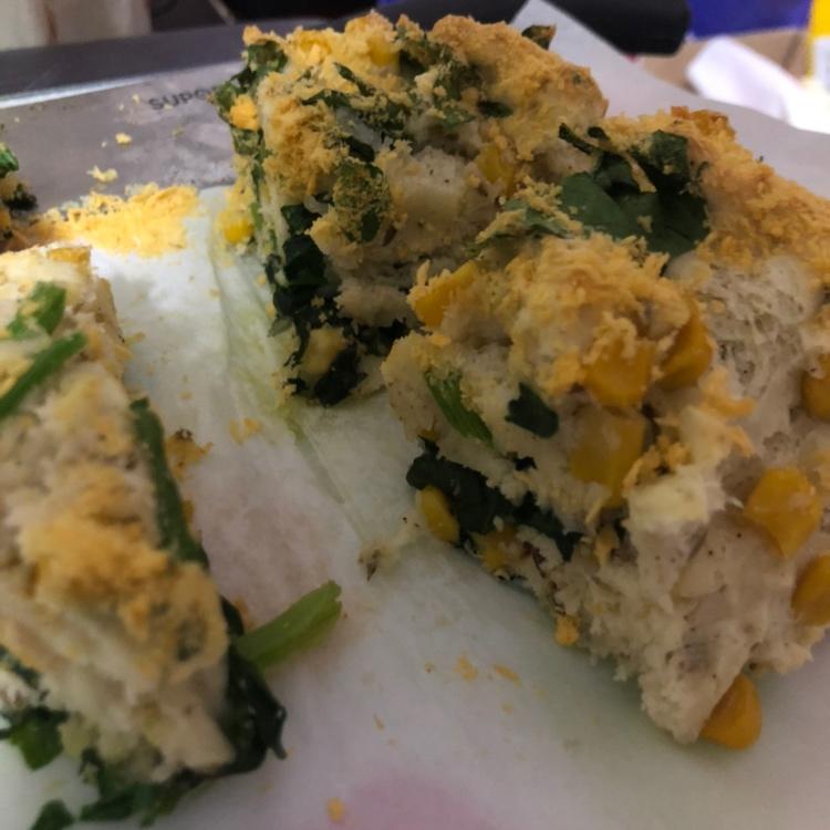 超软田园豆肉松丹波面包——其实是个快手大司康【健康主食】