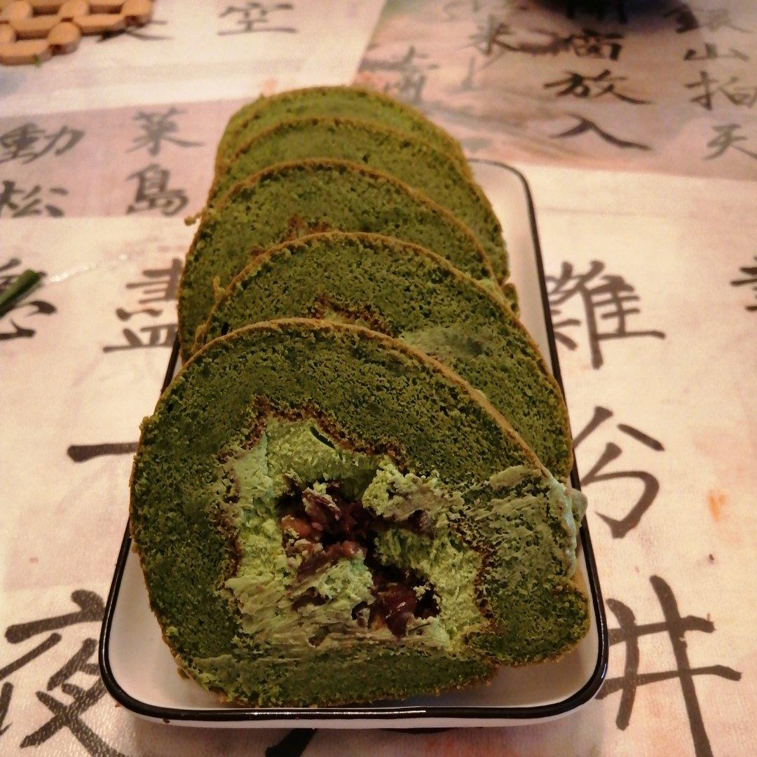 完美抹茶蜜豆蛋糕卷