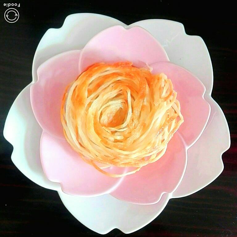 黄金盘丝饼（鲜面条版）的做法