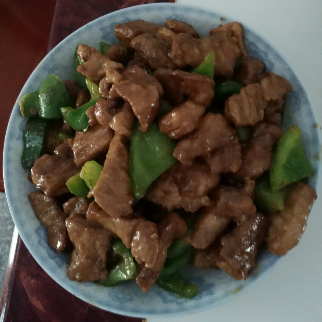 番茄椒炒肉片