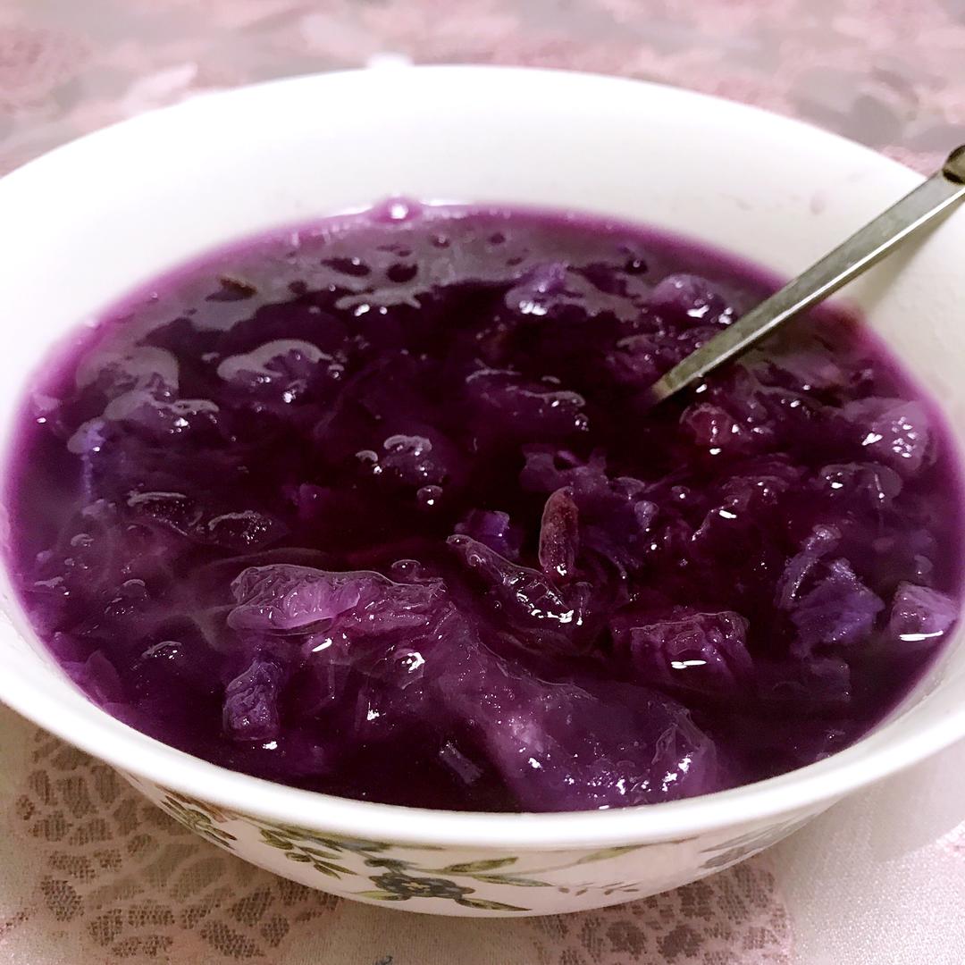 紫薯银耳羹的做法