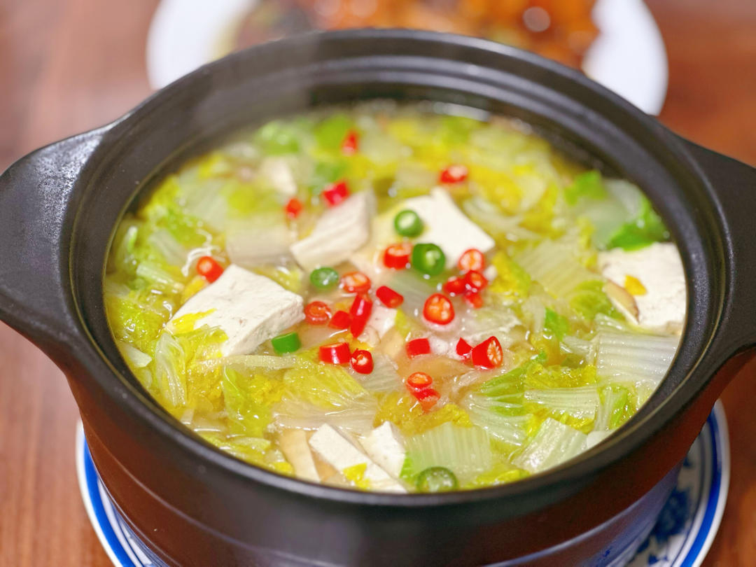 娃娃菜豆腐砂锅