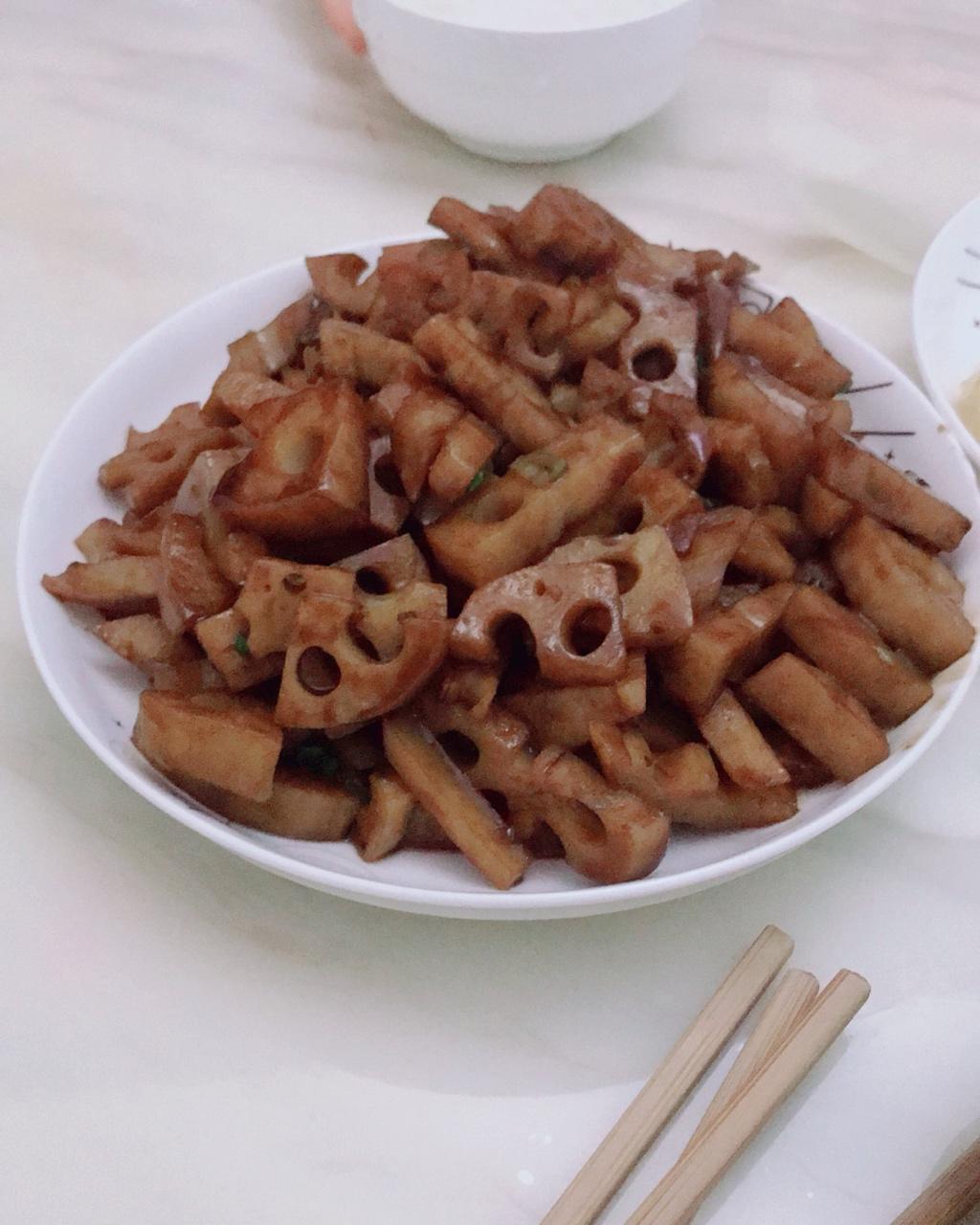 酸甜的开胃菜-  糖醋藕丁