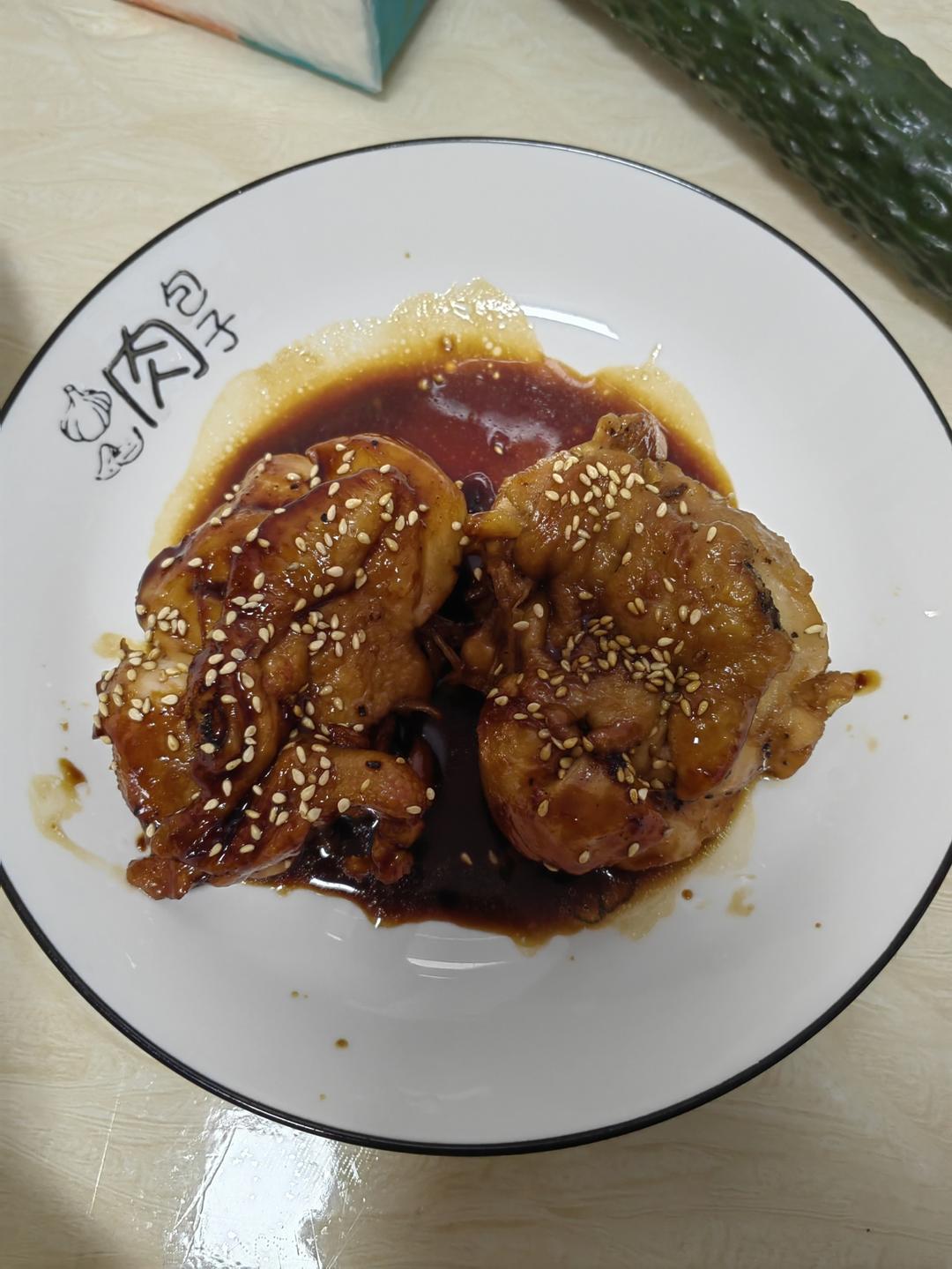 不放一滴油的照烧鸡腿饭