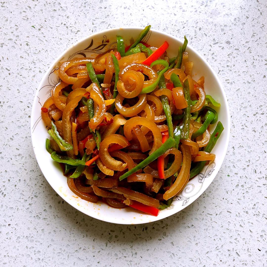 碧柚做的爆炒肉皮