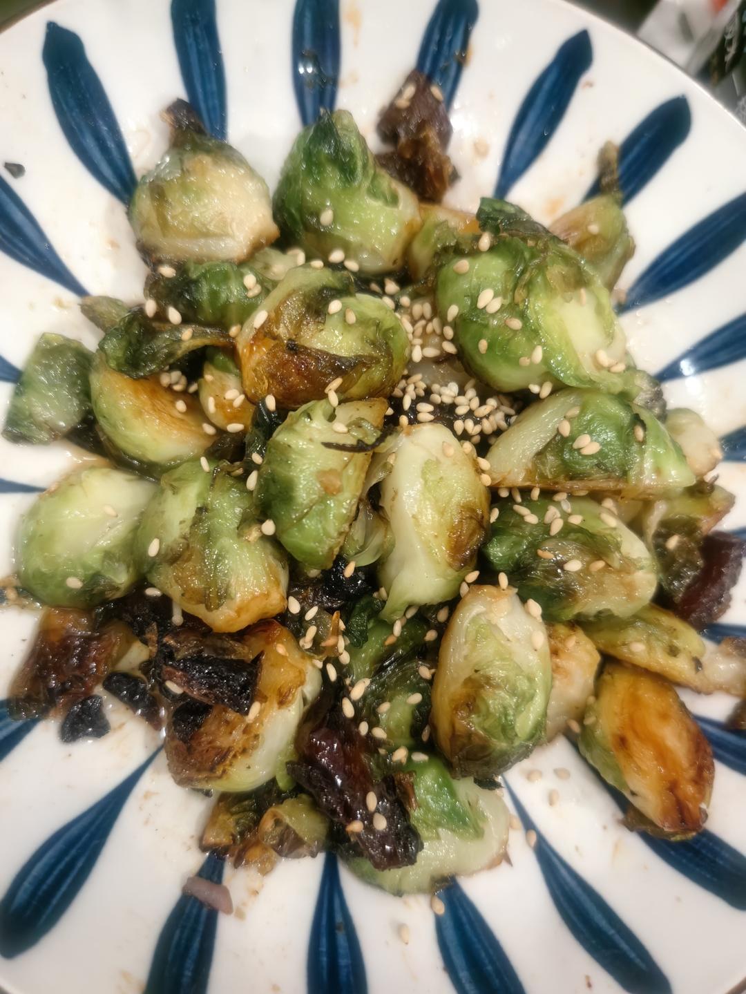 叉烧肉抱子甘蓝