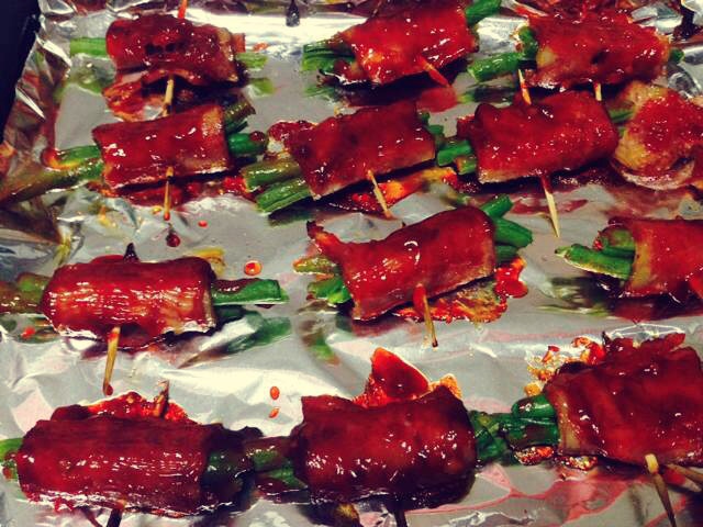 酱烤金针菇培根卷