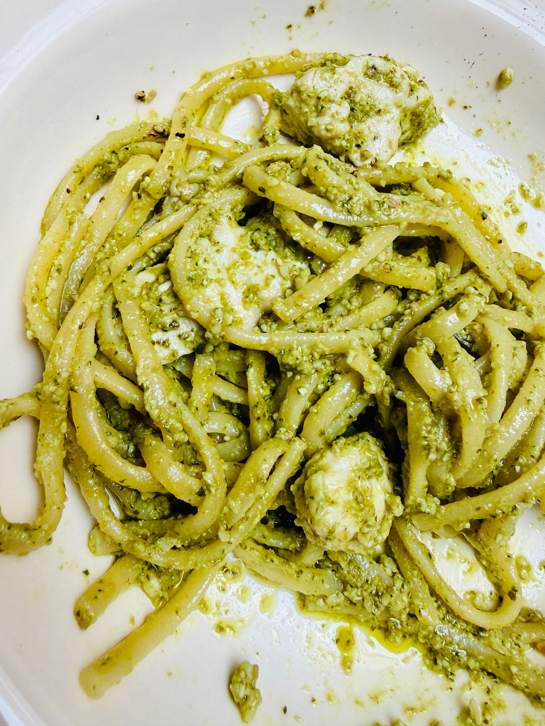几分钟搞定pesto spaghetti青酱和青酱意面一起搞定
