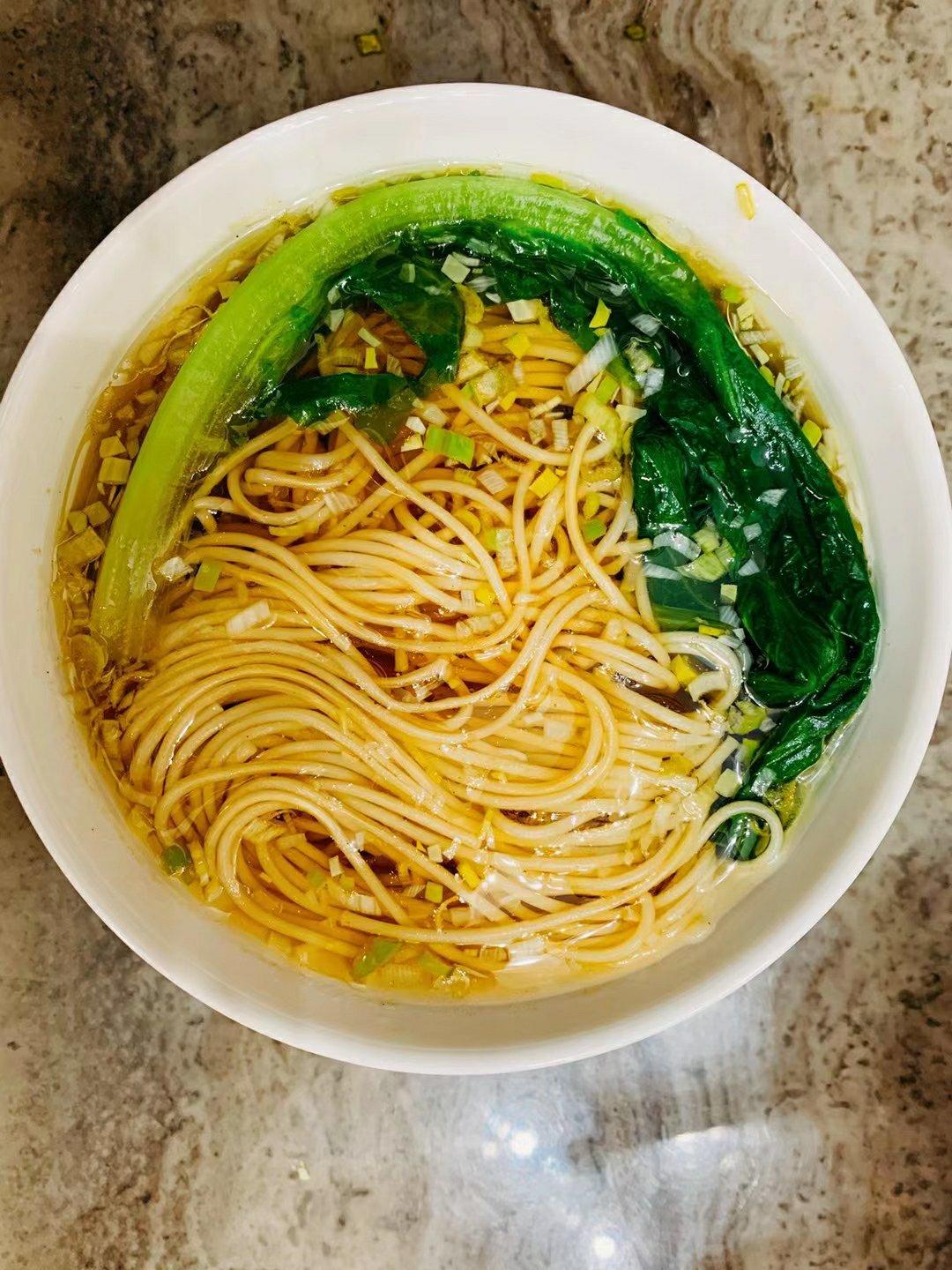 快手早餐-酱汤面，汤都喝光