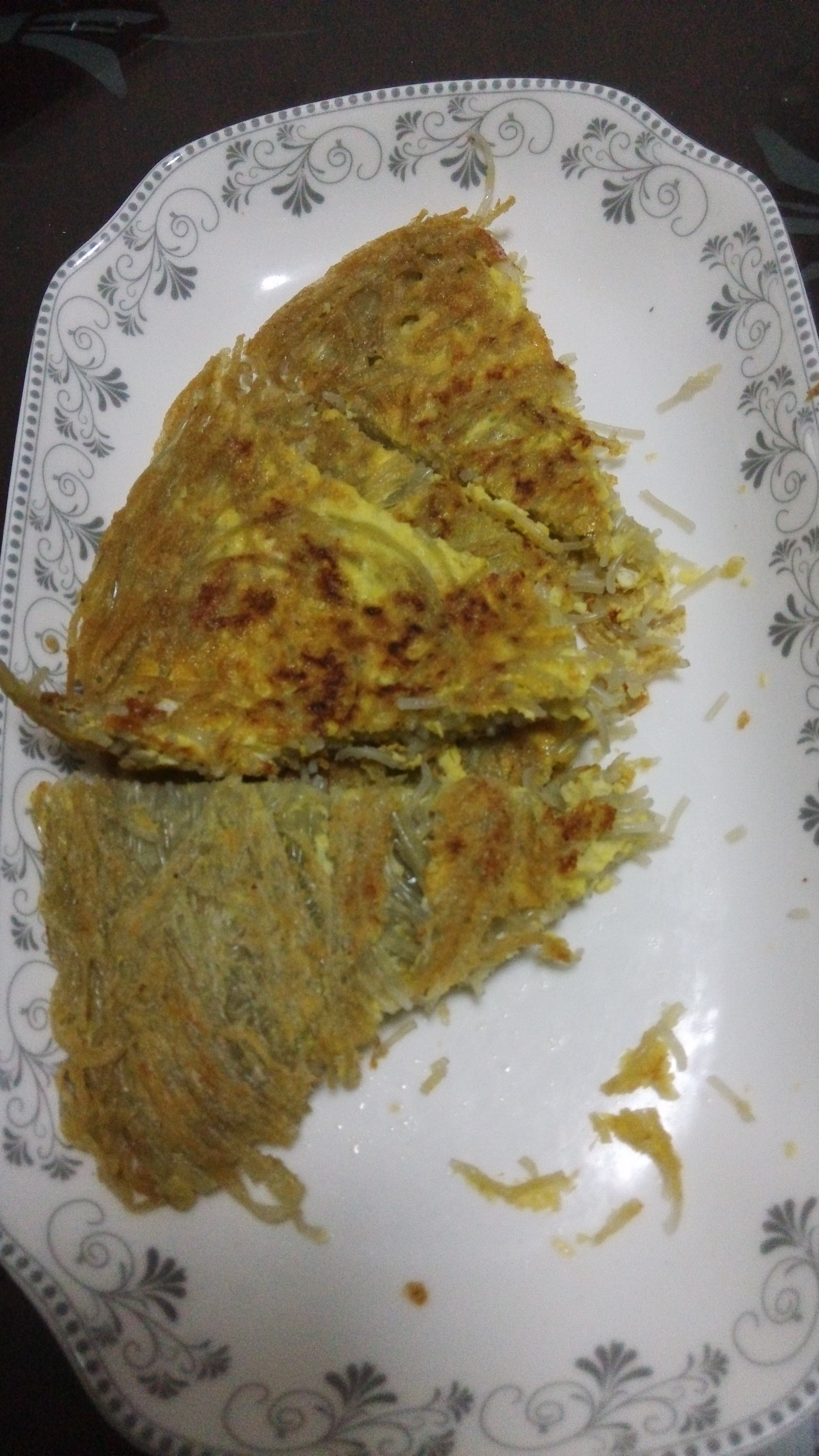 高手ruyun做的鸡蛋粉丝煎