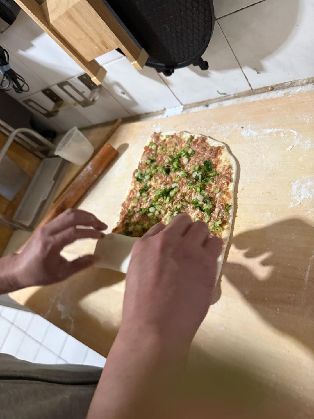 肉末花卷