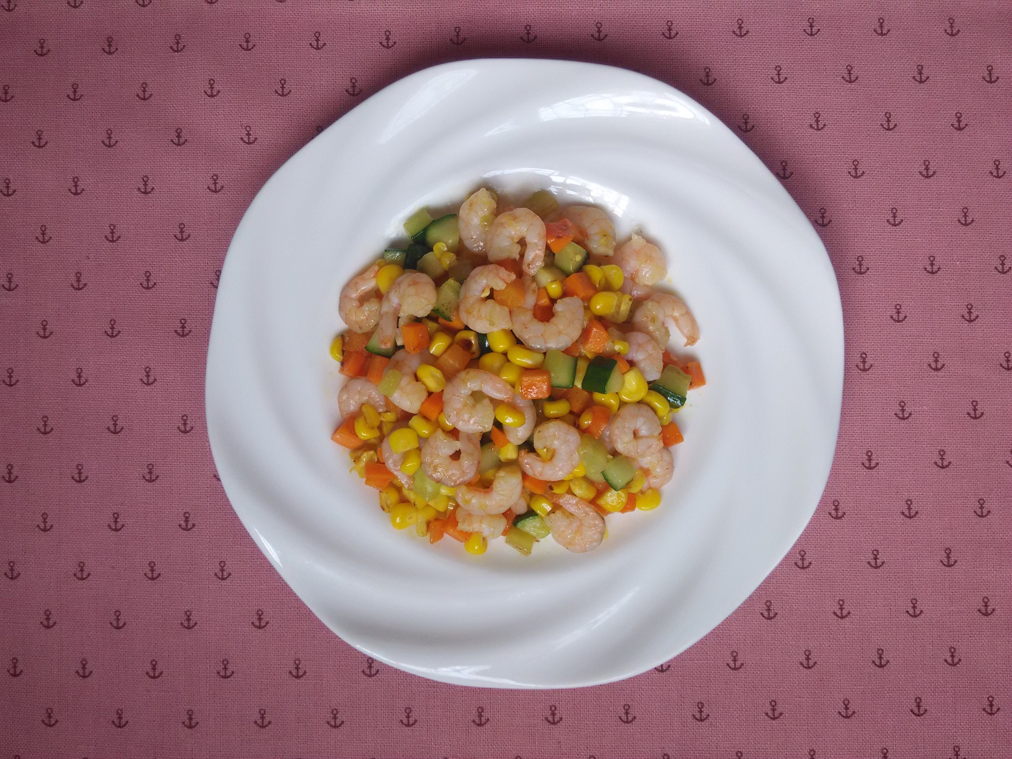 三色炒虾仁