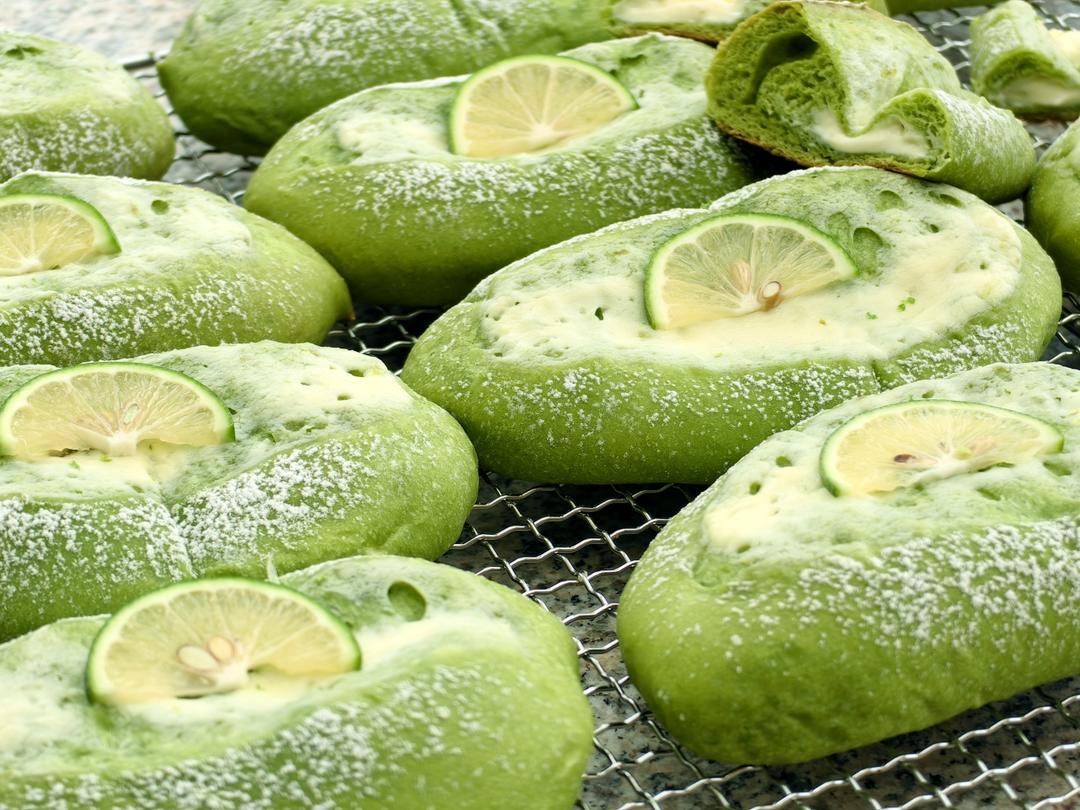 青柠乳酪面包🍋‍🟩口感清新酸甜｜超级适合夏天