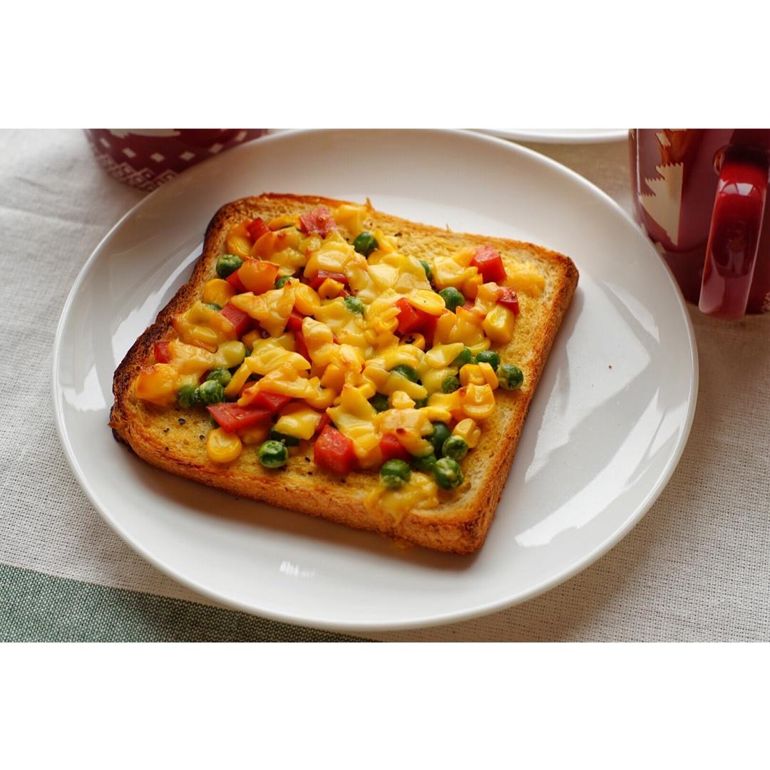 吐司培根小批萨